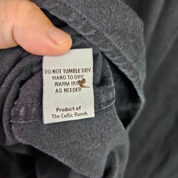 Celtic Ranchwear Cotton Linen Collarless Traditional Irish Casual Shirt Sz 2XL - Picture 7 of 7